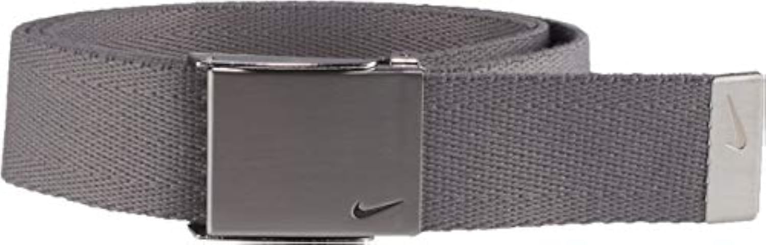 NIKE Men's Swoosh Web Belt, Charcoal, One Size
