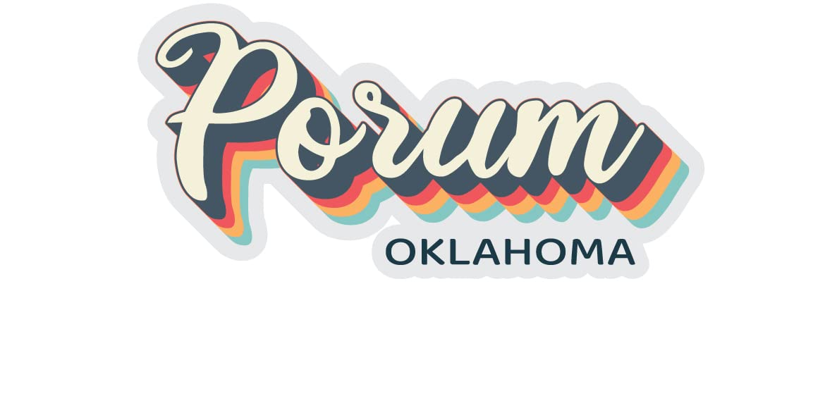 Porum Oklahoma Souvenir 2-Inch Magnetr 3D Design 2-Inch|Magnet