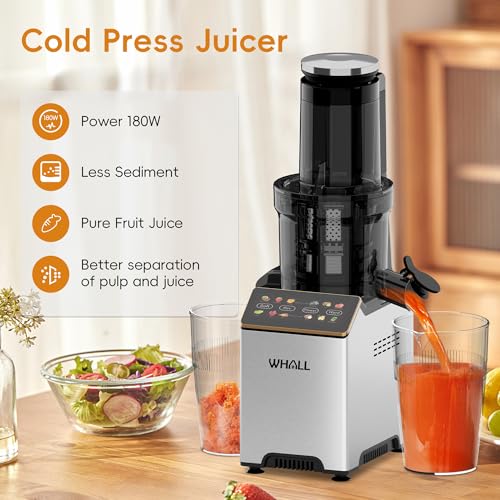 whall-Masticating-Slow-Juicer-Professional-Stainless-Juicer-Machines-for-Vegetable-and-Fruit-Touchscreen-Cold-Press-Juicer-with-2-Speed-ModesGold