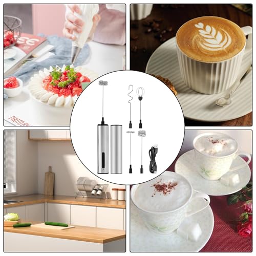Mousseur à café rechargeable et batteur à mousse portable à 3 vitesses - 5