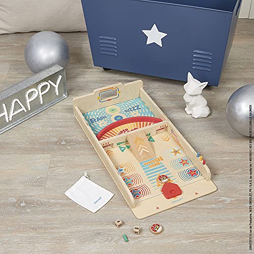 Janod - Set Shuffleboard in Legno Retrò - Giochi