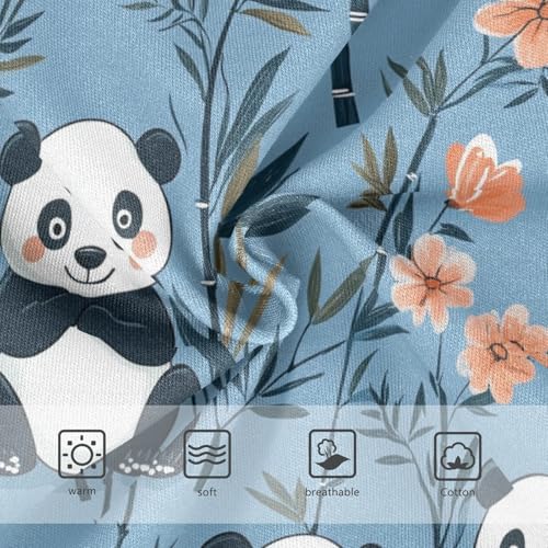 Wusikd Cute Panda Girls' Underwear Cotton Leaves Girls Briefs Soft Toddler Underwear 2T3