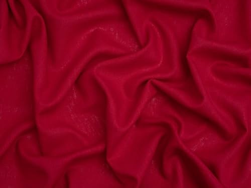 Minerva Core Range Ruby Slub Viscose Linen Blend Fabric for Dressmaking - 145cm Wide - per metre
