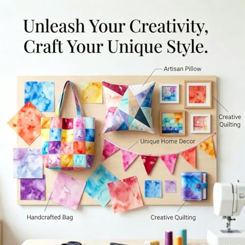 Bandes de tissu prédécoupées en coton premium style batik authentique pour patchwork et matelassage - 7