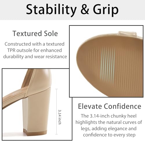 Image of Reimferce Womens Comfortable Heels for Wedding: No Blisters & Sore Feet by 40% Better Shock Absorption During Wedding - 8-Hour Keeping Pain-Free for Brides & Bridesmaids