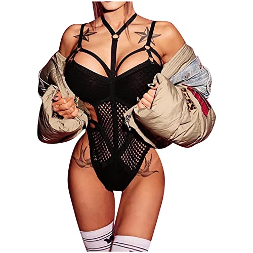 Maillot une pièce creux blanc avec détails en maille