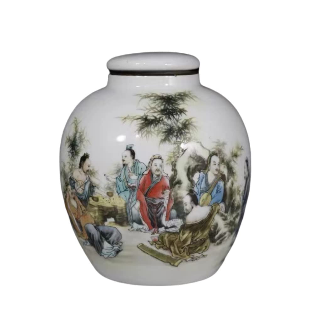 SnamicE Ceramic vase,Vintage vase, Chinese Ceramic vase,Chinese Ceramic vase Chinese vase Porcelain Flower vase Chinese Antique Ceramic vases Traaditional Decorative Vase-15.2 * 1,