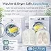 Shoe Washing Machine Bags, 2-Pack – 360° Deep Cleaning, Protects Shoes & Washer, Self-Locking Zipper Design, Reusable Laundry Bags for Washing Two Pairs at Once (Yellow)