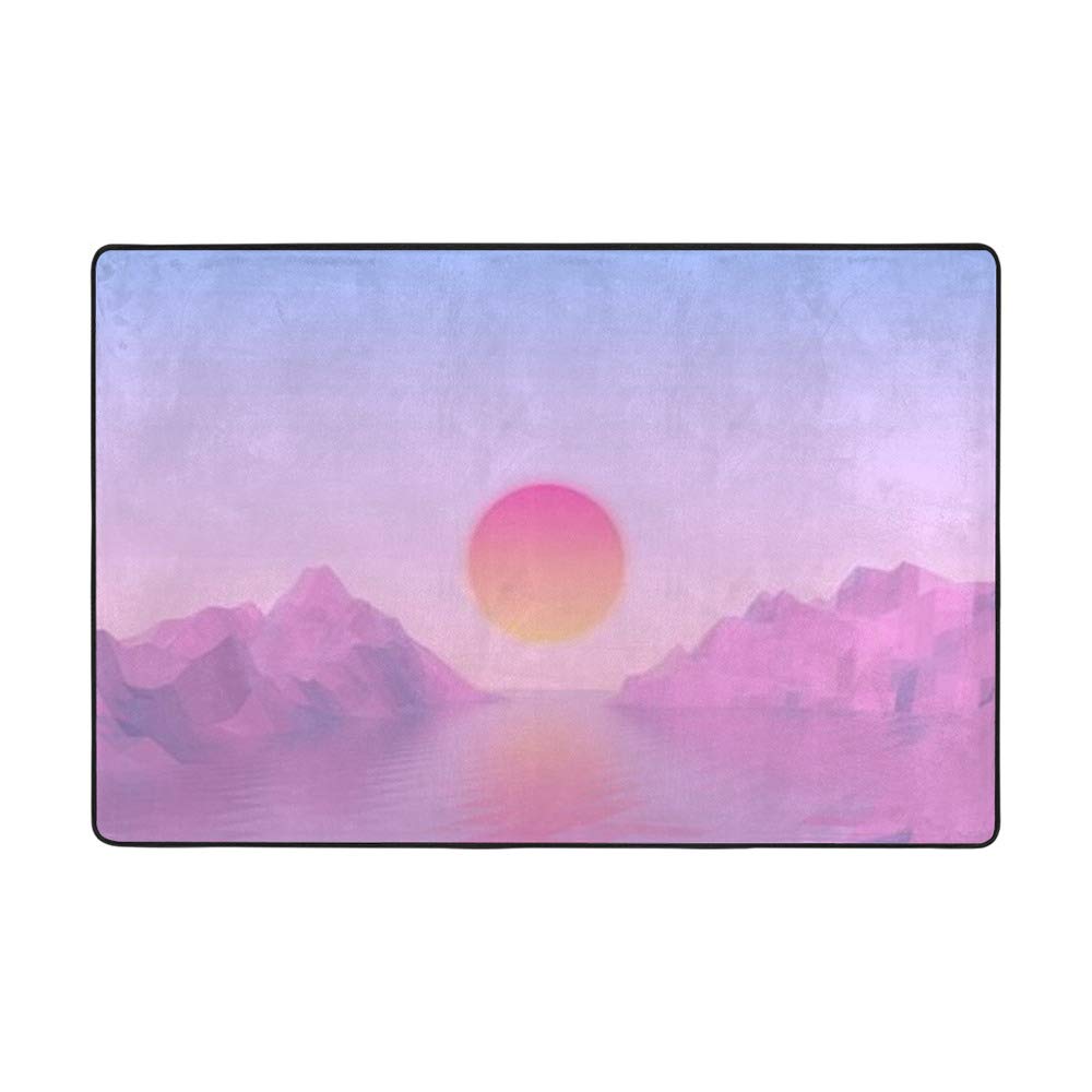 Tapis Vaporwave rose pour décorer une chambre de gaming moderne Ruchen