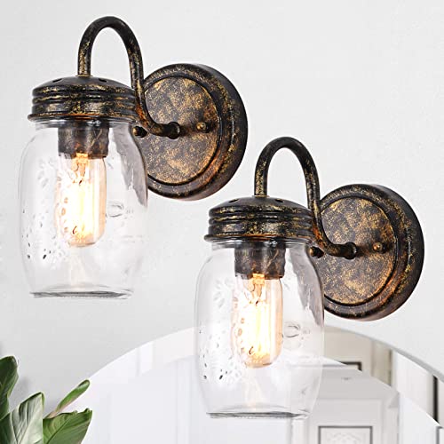 Haodengshi Mason Jar Wall Sconces Set Of Two cover