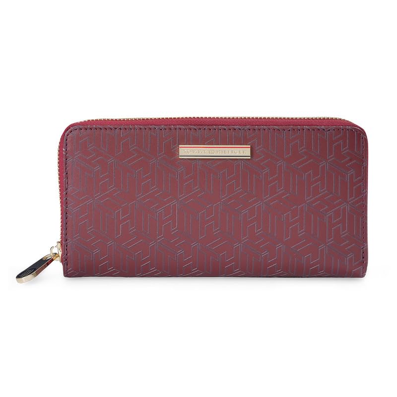 Karoline Women Zip Around Wallet - Burgundy, No. of Card Slot : 8