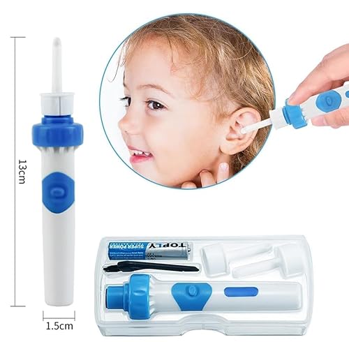 電動耳かき 振動 吸引式 耳掃除 耳垢取り 耳垢除去キット 先端が柔らかい 振動で耳垢を吸い込む収納ケース付き 耳専用掃除機 日本語取扱説明書 [並行輸入品]