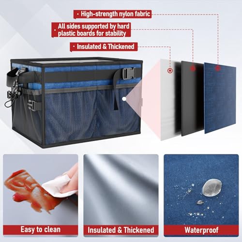 FANGSUN Large Grill and Picnic Caddy with Paper Towel Holder, BBQ Organizer for Utensil, Plate, Condiment, Collapsible & Easy Carry Griddle Caddy, Must Haves for Outdoor, Camper, Travel, Car, RV - Image 6