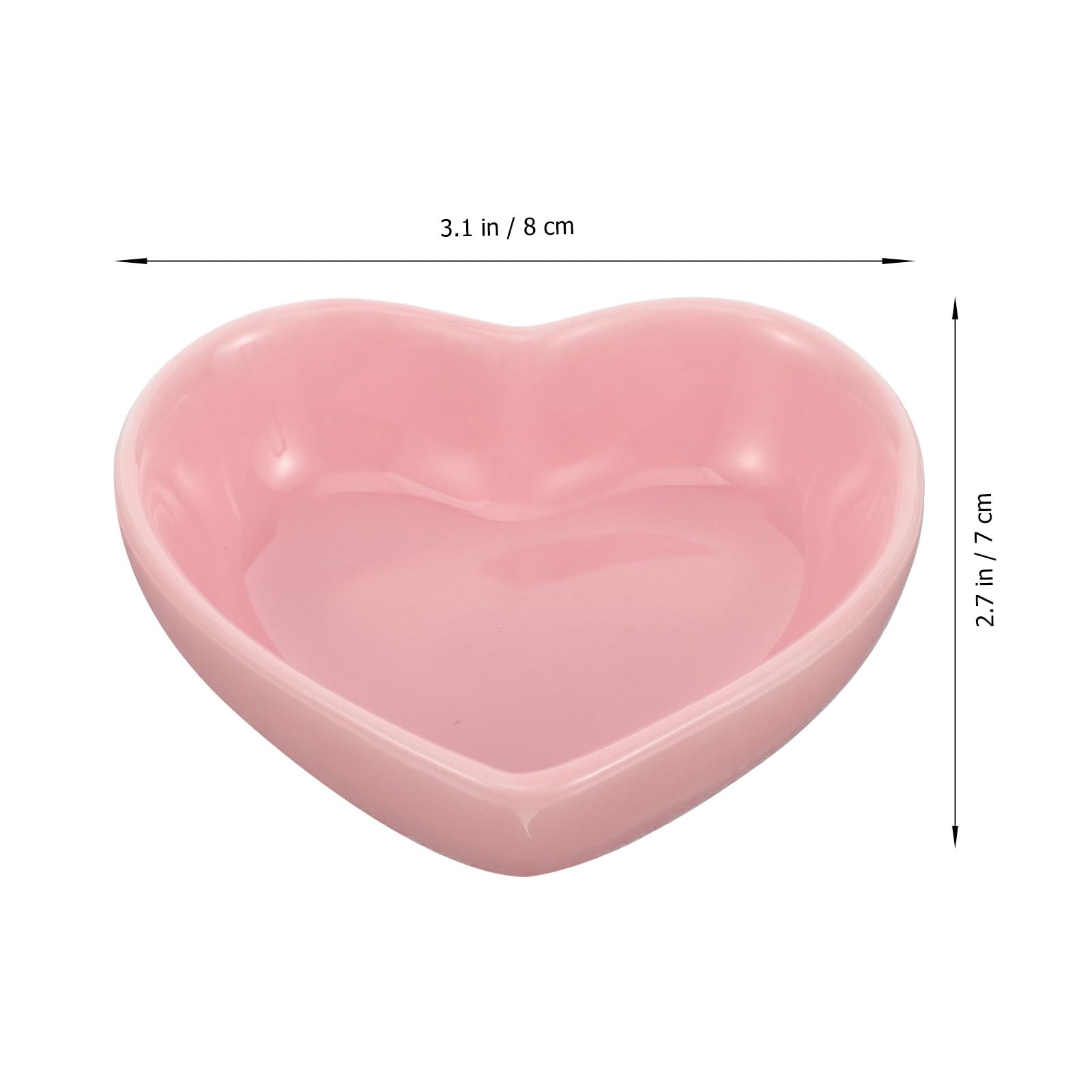 Bol pour Hamster en Céramique de Cœur Rose Résistant à l'usure Surface Lisse Accessoire pour Écureuils et Rats