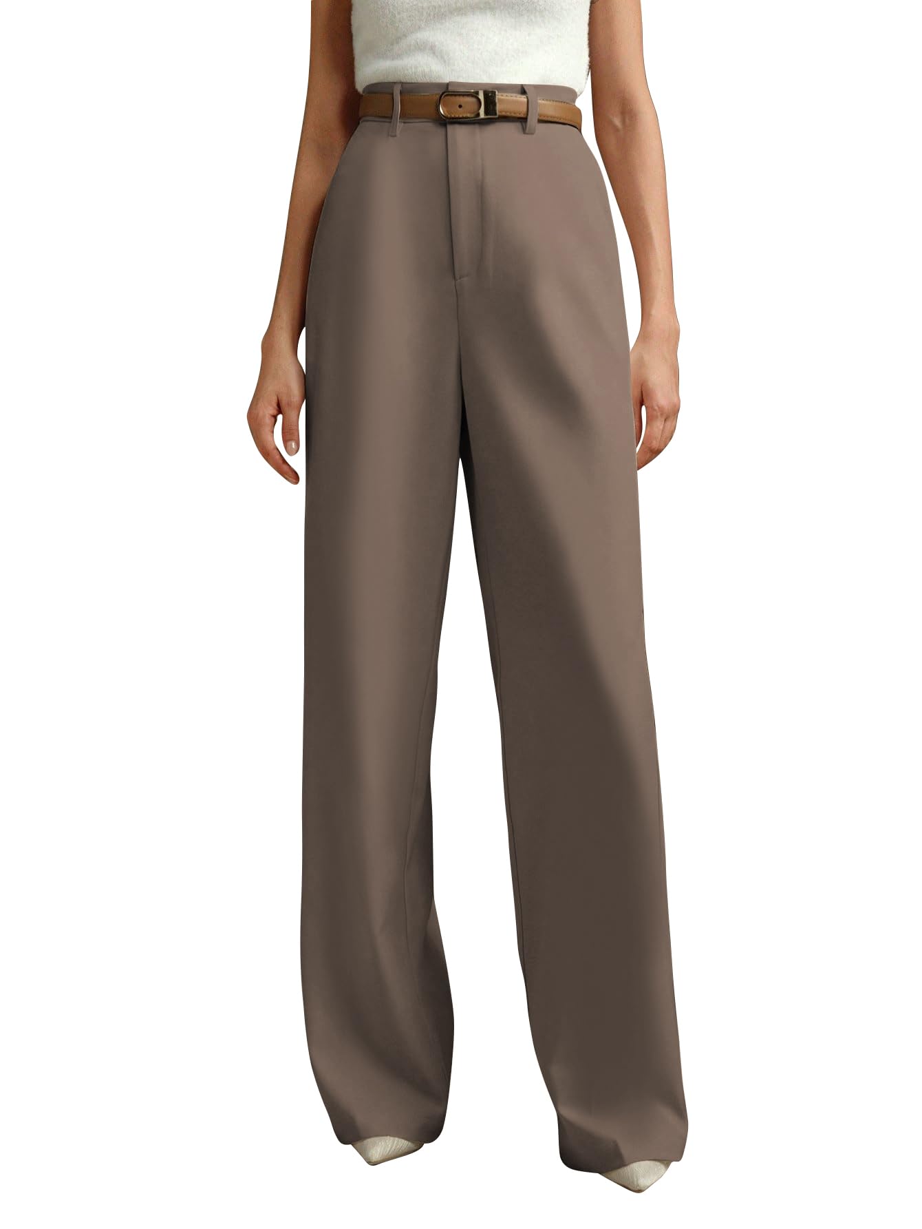 keri perry Trousers for Woman Pants Women's Formal Office Korean | Black Beige Track Pant | Straight | Cotton Spandex Stretchable Trouser | High-Waisted Bottom Wear-picture-36