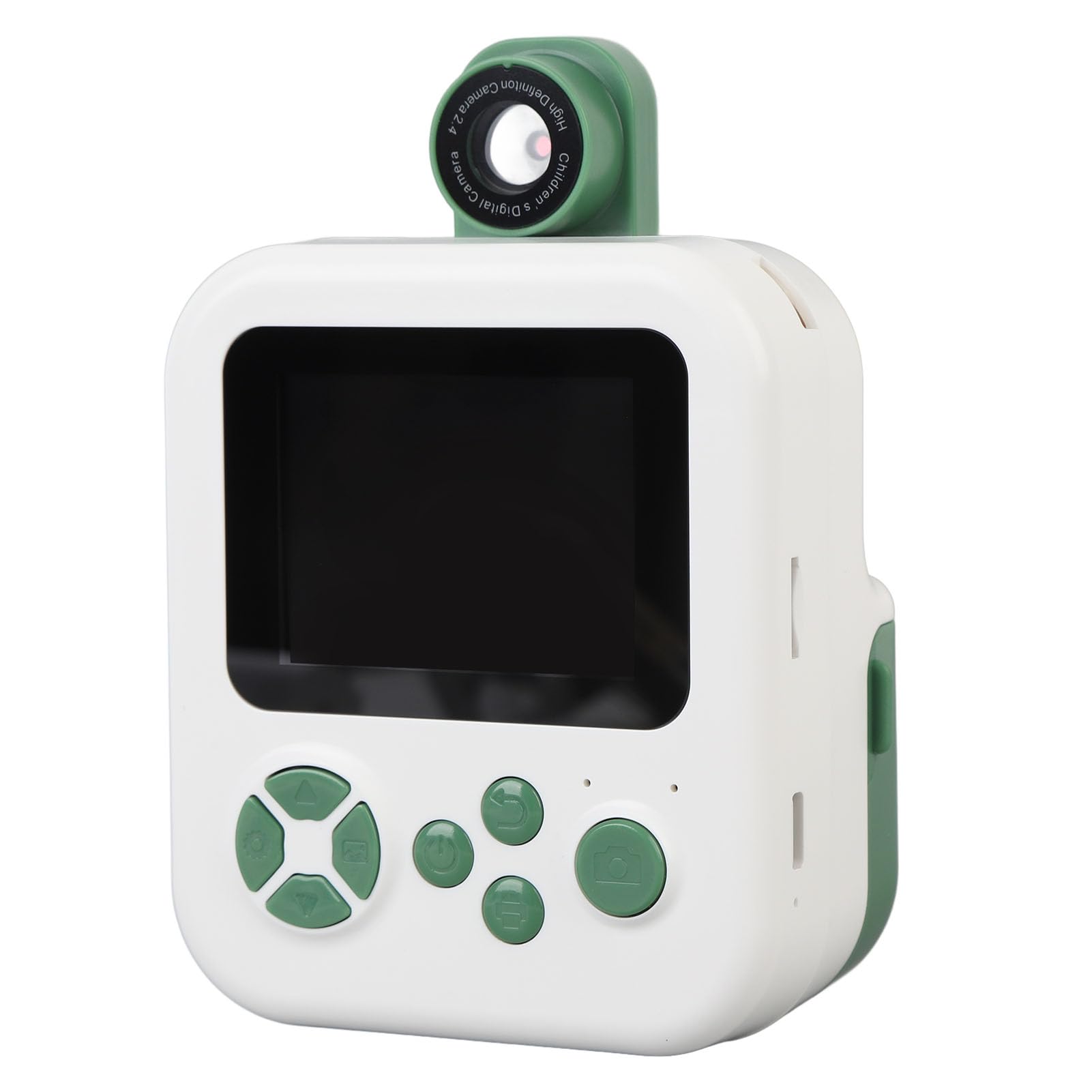 Fotocamera Istant Print 48MP Foto 1080p Video 2.4 Nella schermata IPS Portable Camera da 1200 mAh Supporto Music Games Gioca con lente rotante a 180 gradi (Verde)