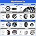 Auto Tightening Snow Chains for Cars, SUVs & Pickup Trucks – 1-Min Quick-Fit Auto Installation, Reusable Universal Emergency Traction Tire Chains – Set of 2（ALN150）