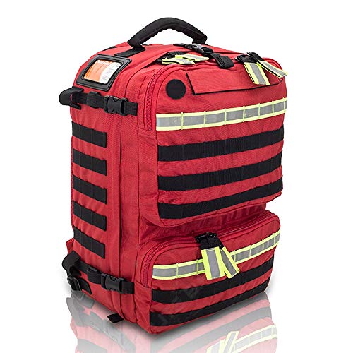 ELITE BAGS PARAMEDS Rescue & tactical backpack (Red) | Medium Capacity Basic Life Support (BLS) Backpack | EMS Rescue Medical Rescue Bag | First Responder | EMT Bag |