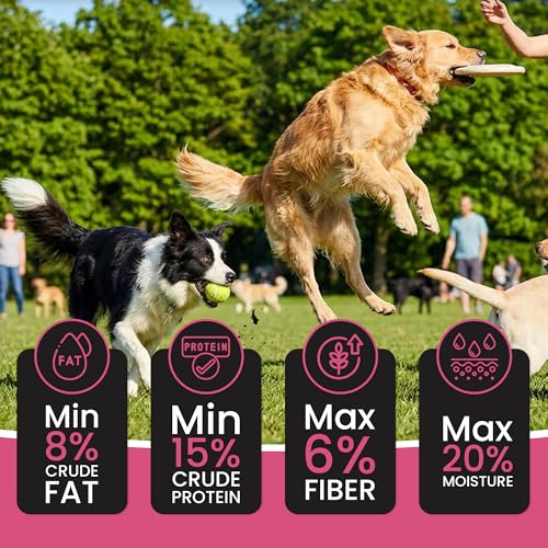 Image of Dr. Pets Pack of 2 (85g Each) Treetos Soft Dog Treats | Chicken Sticks with Strawberry Flavour for Puppies & Adult Dogs | Training Chew Snacks for All Breeds | Easy to Digest