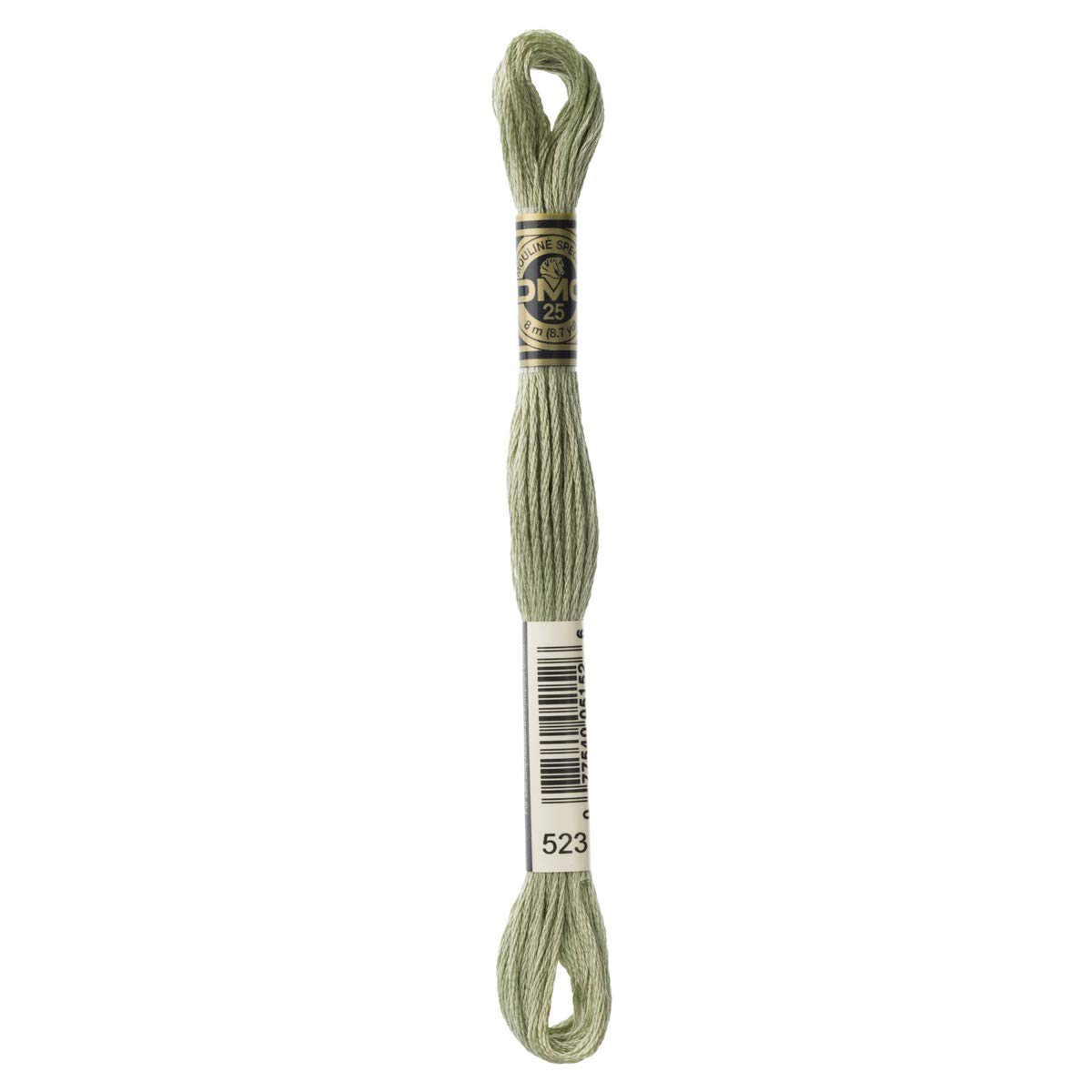 DMC Embroidery Floss Mouline Stranded Cotton Thread for Hand Embroidery and Sewing - Colour No: 523-12 x 8m Skeins
