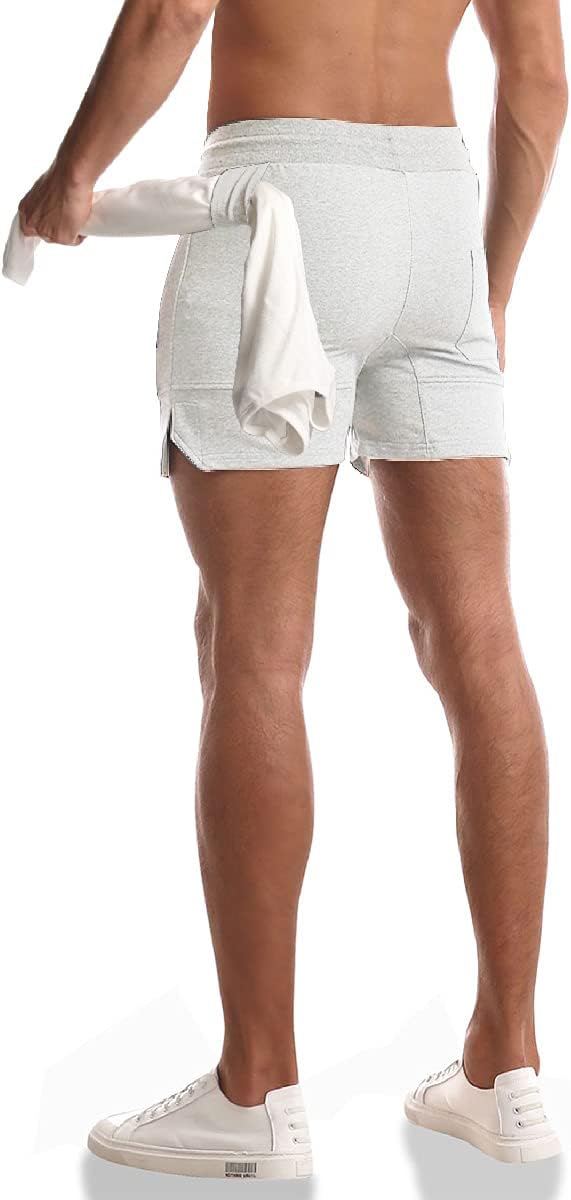 EVERWORTH Men's Solid Gym Workout Shorts Bodybuilding Running Fitted Training Jogging Short Pants with Zipper Pocket 3 Colors - Image 4