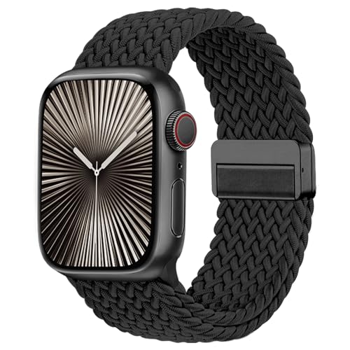 Zedoli Magnetic Braided Solo Loop Compatible with Apple Watch Bands 44mm 45mm 46mm 49mm 42mm Men...