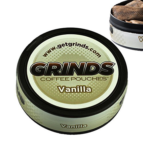 Grinds Coffee Pouches | Top 4 Flavors | Wintergreen, Vanilla, Mocha, Caramel | Tobacco Free, Nicotine Free Healthy Alternative | 1 Pouch eq. 1/4 Cup of Coffee (Top 4 Flavors)