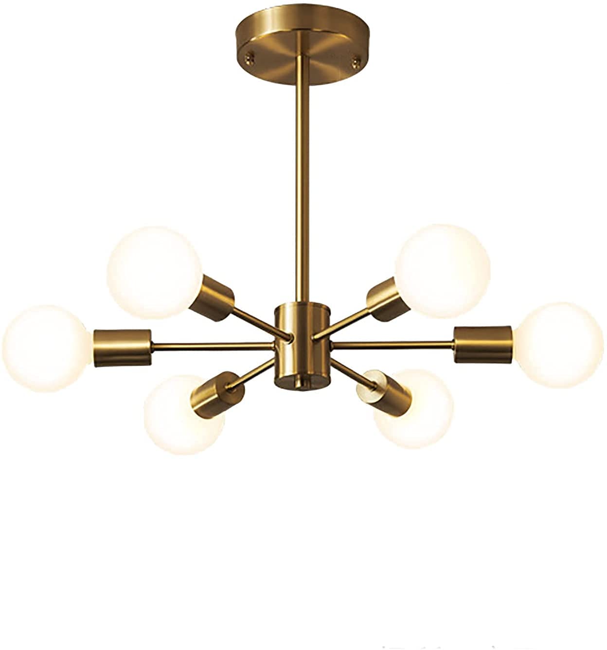 CZYLJLK Modern Sputnik s,Mid Century Light Fixture,10-Light Gold Industrial Ceiling Pendant Lighting for Dining Room Kitchen Island Living Room-Gold 6t