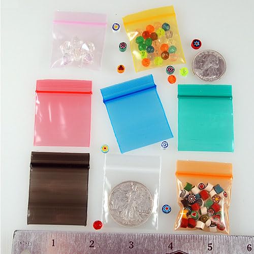 Generic 600pcs Mini Zip-Top COLOR TINTED Baggies - FULL SIZE: 1.5
