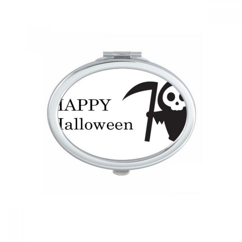 Miroir de poche portable pour retouches maquillage Halloween