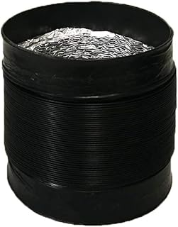 Condotto di Ventilazione Alluminio, Tubo di scarico aria, flessibile, in PVC, perfetto per impianti di climatizzazione, parti di ricambio per elettrodomestici (ø 150mm/1.5m,Black)