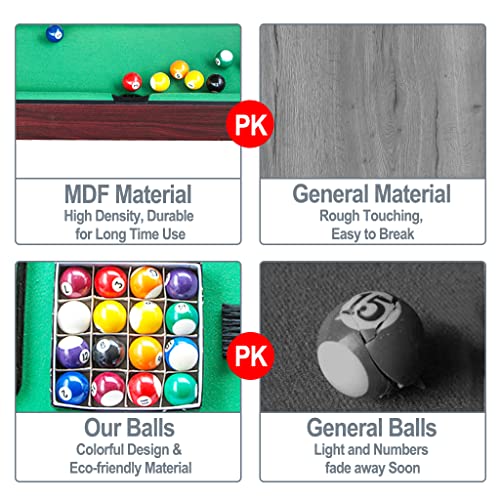 Vocheer 36-Inch Billiard Table, Mini Pool Table, Tabletop Snooker Game Set Portable Pool Table With Cues, Balls, Racking Triangle – Green Felt #TOP4