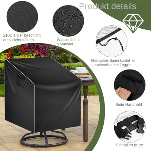 Housse de chaise de jardin d'extérieur pour fauteuil robuste de balcon - 7
