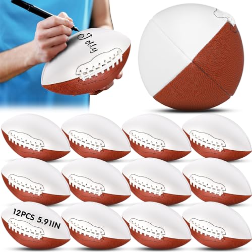 Jenaai 6 Pcs 5.91 '' Autograph Football, Size 1 Bulk, 2 White Panels - image 1