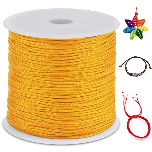 LEREATI Nylon Cord 0.8mm x 100m, Satin Cord Nylon String Macrame Cord