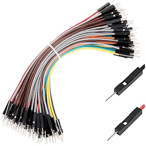 Hellotronics Premium Steckplatinen-Überbrückungskabel, 22 AWG, jetzt mit 20 % mehr roten und schwarzen Jumpern, quadratischer Kopf, 0,2 Zoll, 10 Farben, insgesamt 120 Stück (15 cm, M/M) Cover