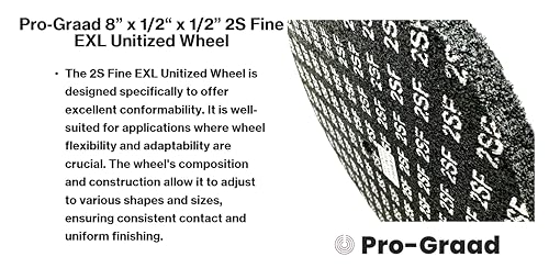 Image of EXL Unitized Wheel, Silicon Carbide, 8 inch Diameter x 1 /2 inch Wide x 1 /2 inch Arbor, 2S Fine | 15844 | (Pack of 1)