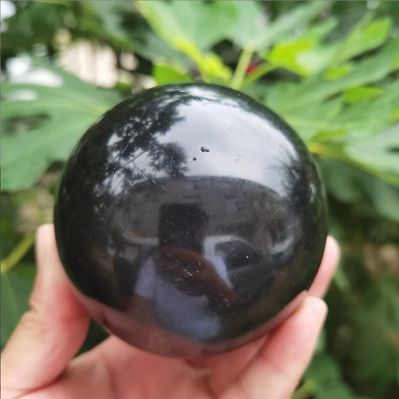 Schwarzer Turmalin Power Aura Sphere Reiki Dekor Wohndekoration Geschenke,700-750g