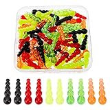 SUPERFINDINGS 100 Stück 5 Farben Gestapelte Angelperlen Forellenperlen Kunststoff Angeln Schwimmkürbis Stopper Runde Perlen Angelköder Für Angelzubehör