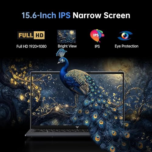 Image of 2026 AMD Gaming Laptop with Ryzen 4300U Processor, 15.6 inch FHD Screen Laptop Computer with AMD Radeon Graphics, 16GB RAM 512GB ROM Laptops Work Student Win 11 Laptop, Type-C, HDMI