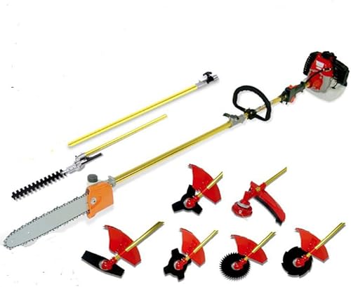 Cortador de cepillo múltiple 10 en 1 de 2 tiempos, 52 cc, cortadora de césped, podadora de árboles, cortadora de césped