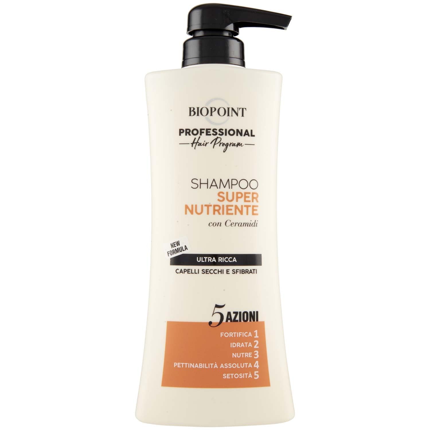 Biopoint Professional Hair Program - Shampoo Capelli Super Nutriente, Formula Ultra Ricca per Idratare e Nutrire i capelli secchi e sfibrati, 400 ml