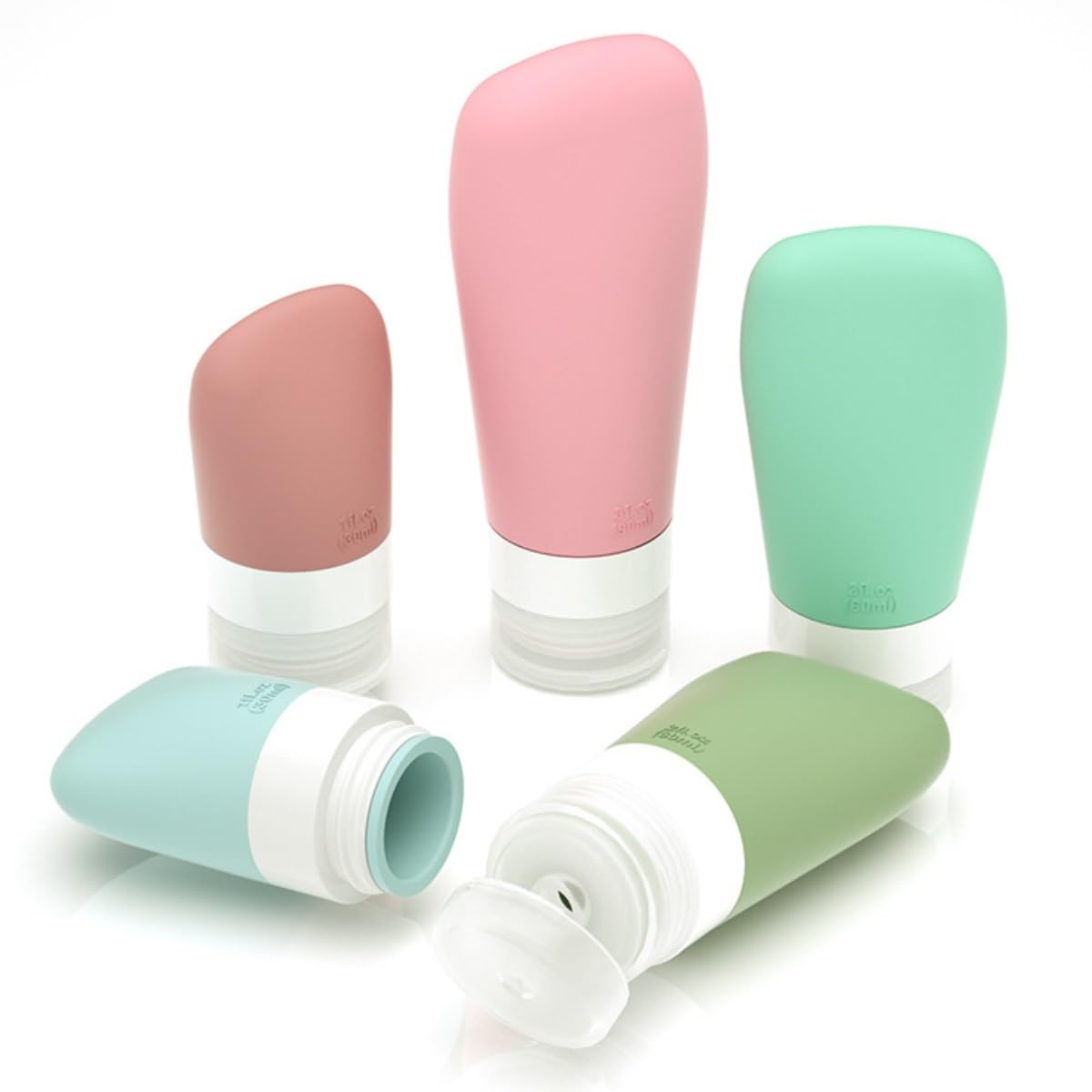 Quetschflasche 6 Stück Silikon-Flasche, Tragbar, for Zuhause, Reisen, Set, Gesichtsreiniger, Kosmetik, Lotion, Aufbewahrungsflasche, Quetschflasche Geschirr(Grün,30ml)