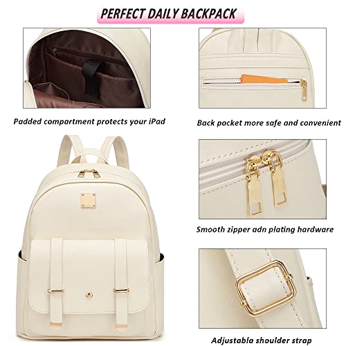 Image of MACCINELO Cute Leather Mini Backpack Purse for Women Bowknot Small Backpack for Girls gift Rucksack Ladies Shoulder Bag 3pcs