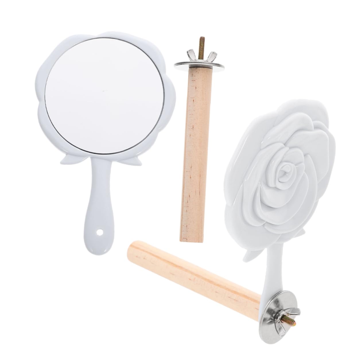 Yardwe 8 Piezas pájaro de Juguete Jaula periquitos Jaula para periquitos jaulas para periquitos Suministros para Aves Percha de Madera para Loros Accesorios para jaulas de pájaros