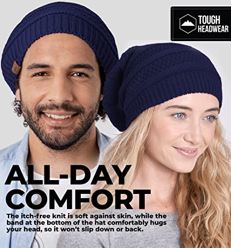 Image of Tough Headwear Slouchy Oversized Beanie Hat - Warm Winter Hats for Women - Stretch Fit Mens Beanie