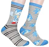 Sega Sonic The Hedgehog Supersonic Speed Novelty Crew Socks Two Pack