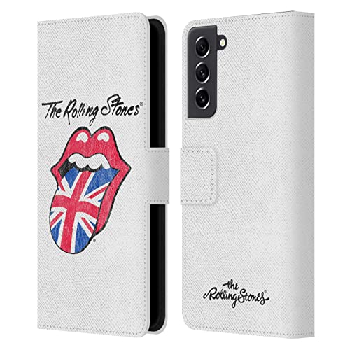 Carcasa de cuero The Rolling Stones para Samsung Galaxy S21 FE 5G con tapa tipo libro