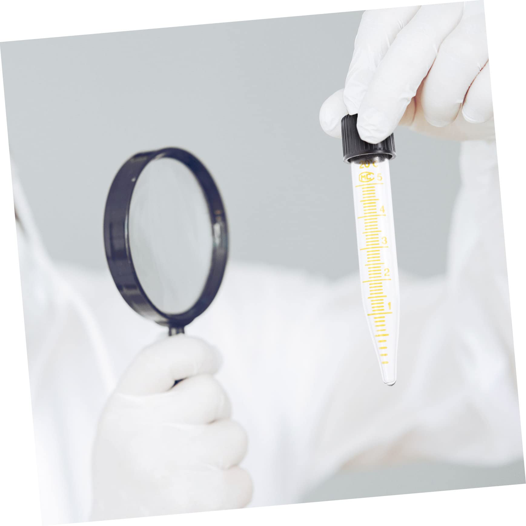 VILLFUL 10 Pcs Pointed Bottom Hose Connectors Quick Connect Centrifuge Tubes with Scale Microcentrifuge Tubes High-Speed Centrifuge Tubes Sample Storage Containers Glass