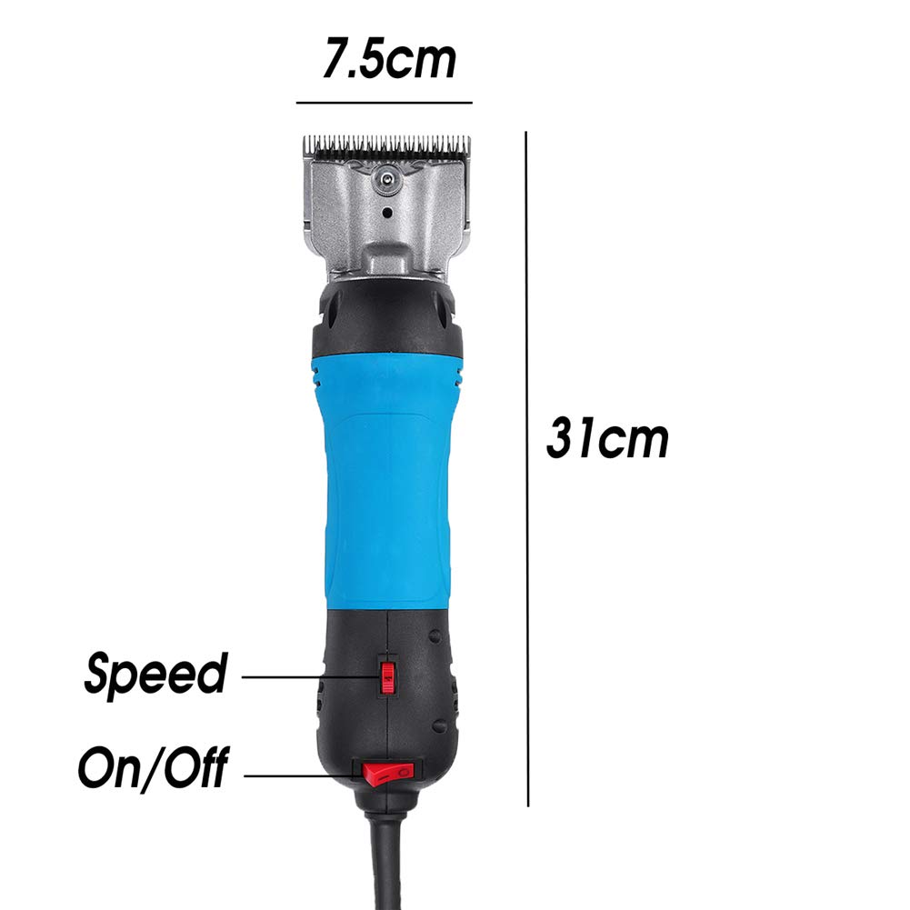 Cesoie elettriche portatili da 35 W per pecore, forbici per alpaca, forbici per cavalli, forbici per capre per tosatrici, tosatrici per animali da pelliccia, tosatura per carichi pesanti, 6 velocità